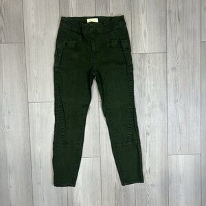 Anthropologie Pants 28 Green Utility Slim Jefferson Mid Rise